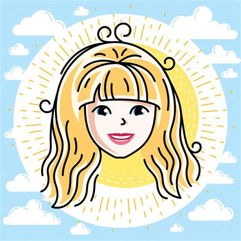 Premium Vector Beautiful Women Face Human Head Vector Character