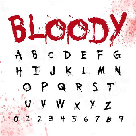 Bloody Font Instant Download