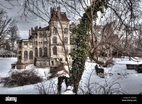 Fonthill castle, covered with snow, in Doylestown, Pa Stock Photo - Alamy