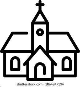 Church Icon Outline Style Stock Vector (Royalty Free) 1864247134 ...