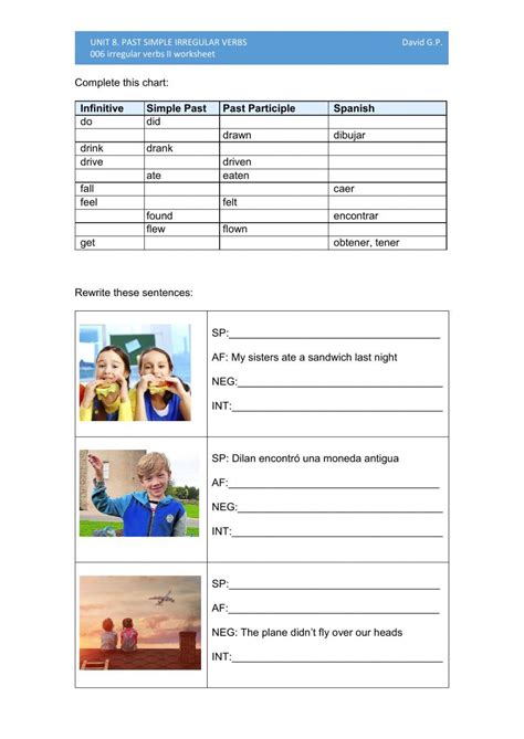 006 Irregular Verbs Ii Worksheet Worksheet Live Worksheets