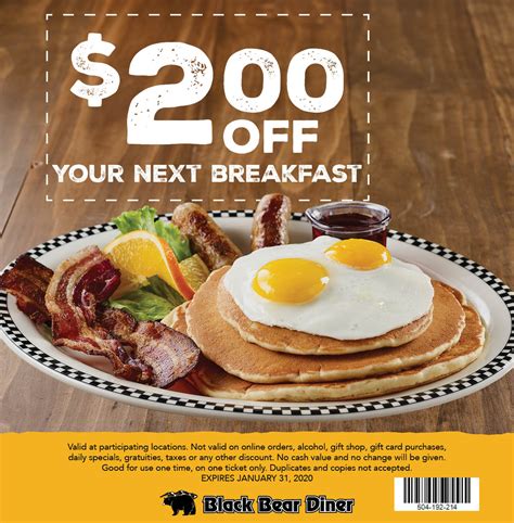 Pancake Coupon | Black Bear Diner