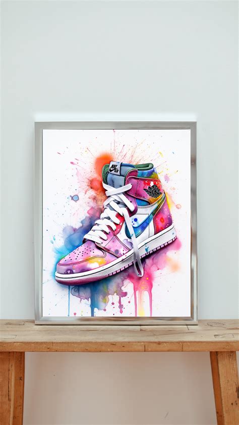 Air Jordan 1 Sneakers Art Print Digital Download - Etsy