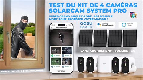 Test Aosu Solarcam System Pro Cam Ras De Surveillance Wifi K Sans