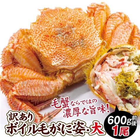 かに 訳あり ボイル毛がに姿 大 1尾 北海道産 毛蟹 ゆで 600g前後 食品 冷凍便 F87823 くだもの大陸・国華園 通販