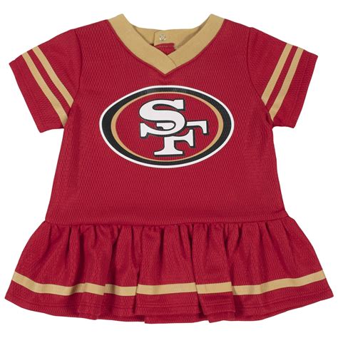 San Francisco 49ers Baby Girl Short Sleeve Bodysuit 3 Pack Gerber