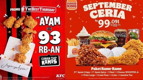 Katalog Promo Bulan September 2023 Di Kfc Burger King Dan Jco Jangan