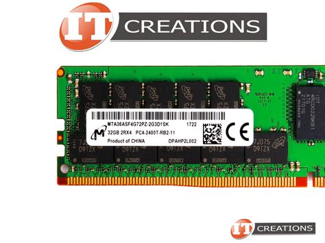 MTA36ASF4G72PZ-2G3D1SK MICRON 32GB PC4-19200 DDR4-2400T-R REGISTERED ...