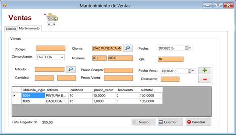 Diseño Sistema de Ventas C Visual Studio 2013 y Sql Server 2014 35