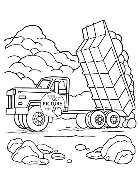 Peterbilt Semi Truck Coloring Page Drawing Sketch Coloring Page