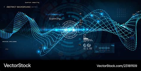 Quantum computing big data algorithms Royalty Free Vector