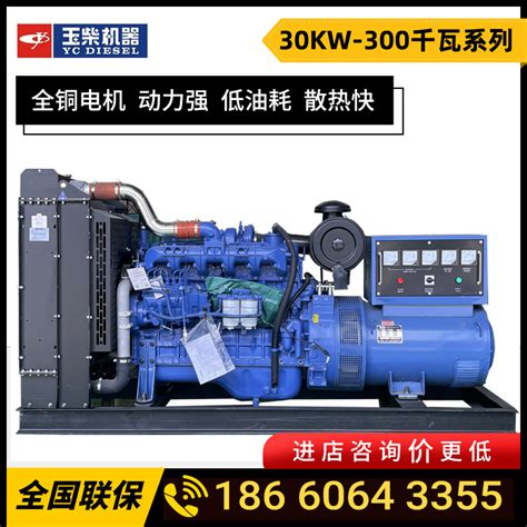 玉柴30kw50kw100千瓦柴油发电机组150 200 300三相380v无刷有刷 淘宝网