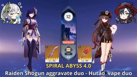 C3 Raiden Shogun Nahida Duo C6 Hutao Mona Duo Genshin Impact Abyss 4