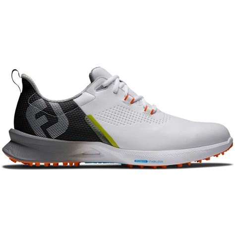 Buy FootJoy FJ Fuel Golf Shoes White/Black/Orange | Golf Discount