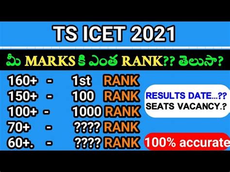 Ts Icet Marks Vs Rank Results Dates Ts Icet Latest News