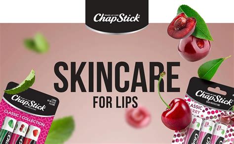 Chapstick Classic Cherry Flavor Skin Protectant Flavored Lip Balm Tube