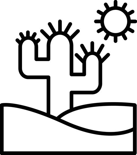 Cactus Outline Icon 9248414 Vector Art at Vecteezy