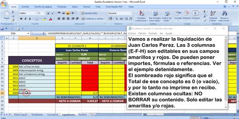 Liquidaci N De Sueldos Y Jornales En Excel Sueldos Exceldiario