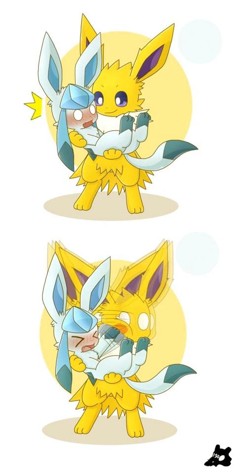 Jolteon And Glaceon By Pkm 150 Cute Pokemon