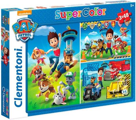 Clementoni Kinderpuzzels Paw Patrol 3 Puzzels Van 48 Stukjes Puzzel