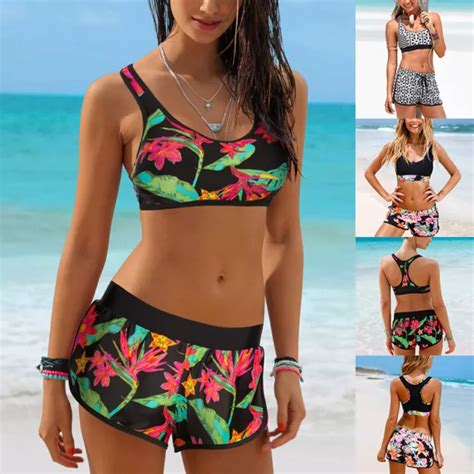 Femmes Sexy Maillot De Bain Tankini Ensemble Bikini Short Gar On Suit