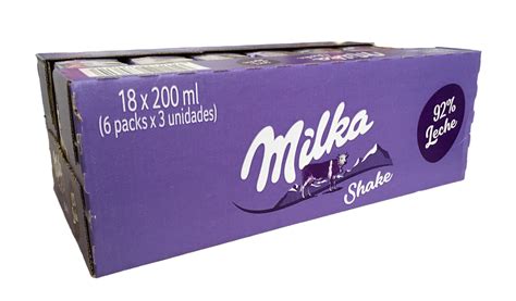 Case Of 18 Cartons Milka Shake 200ml Chocolate Flavour Milk Drink Ebay