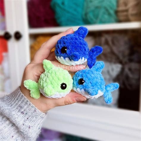 Baby Whales Sharks Pack No Sew Amigurumi Pattern Amigurumi