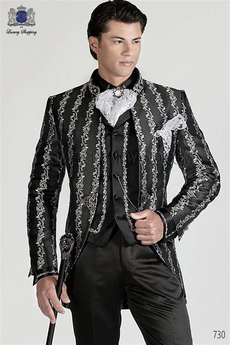 Bespoke Silver Black Wedding Suit Style 730 Mario Moreno Moyano