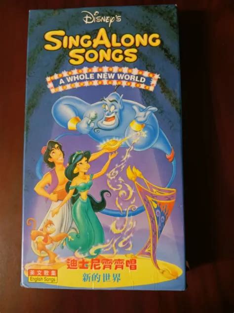 DISNEYS SING ALONG Songs Aladdin VHS A Whole New World Vol 11 ASIAN ...