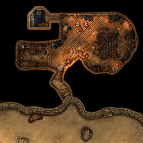 Sequestered Smuggler S Cave 2 Versions 20x20 Battlemaps In 2022