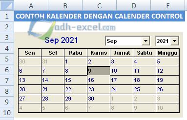 Cara Membuat Kalender Di Excel Adh Excel Tutorial