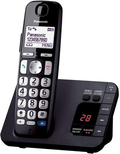 Panasonic KX-TGE720EB Cordless Telephone & Digital Answering Machine Single Handset 220 vo