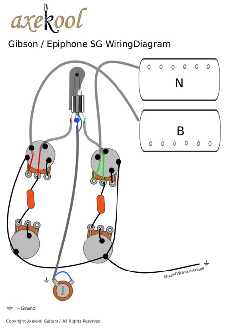 Gibson / Epiphone SG Wiring Diagram & Fitting Instructions SG