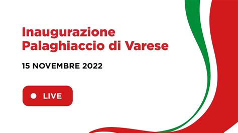 Inaugurazione Del Palaghiaccio Di Varese YouTube