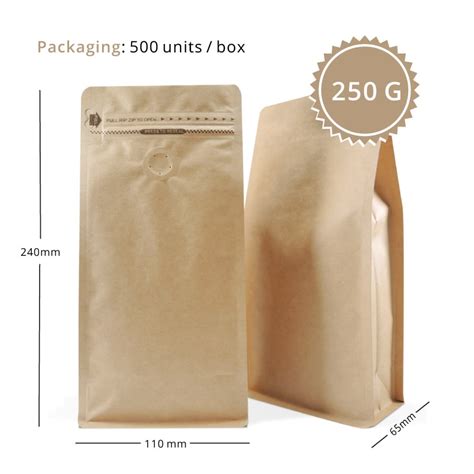 250g Tall Box Bottom Bags The Bag Broker Europe 250 BB Tall