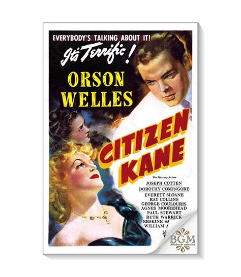 CITIZEN KANE Collector's movie poster (1941) Orson Welles - BGM ...