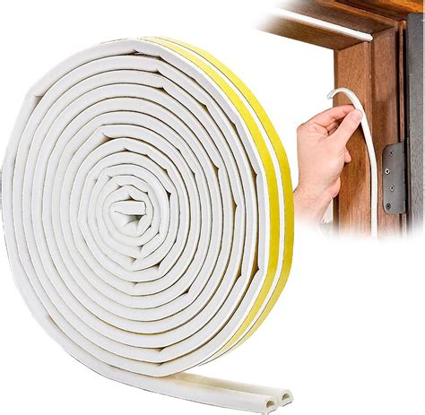 Window And Door Weather Stripping White 5m Self Adhesive Foam