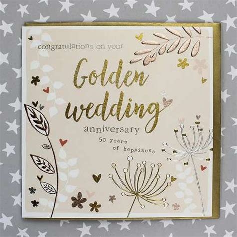 Golden Wedding Anniversary Card | The Dotty House