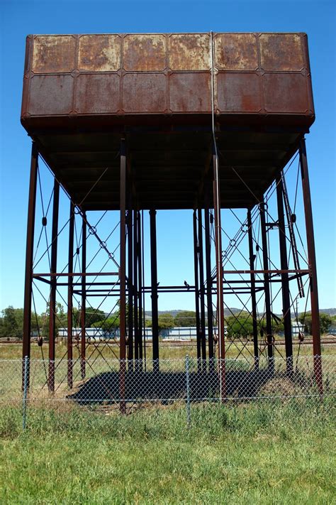 rusted2therails: NSWGR 40,000 gallon water tank Denman NSW