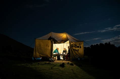 Two Lighted Dome Tent During Nighttime · Free Stock Photo