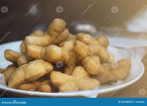 Patongko Or Deep Fried Dough Sticks Traditional Morning Snack Or