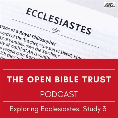 Exploring Ecclesiastes Time And Eternity In Ecclesiastes The Open