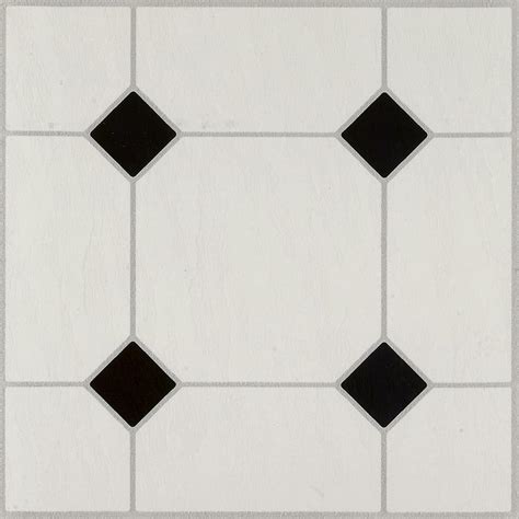 Black White Vinyl Floor Tiles Self Stick – Flooring Site