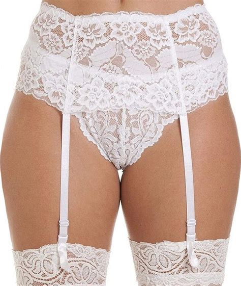 Ga Communications Deep Wide Lace Suspender Belt For Stockings Sexy Silky Embroidered Lingerie