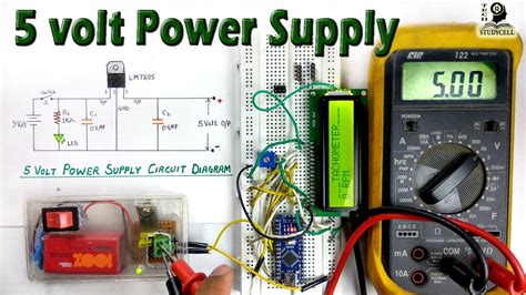 How To Use Lm7805 Regulator In 5 Volt Dc Power Supply From 9 Volt Battery Youtube