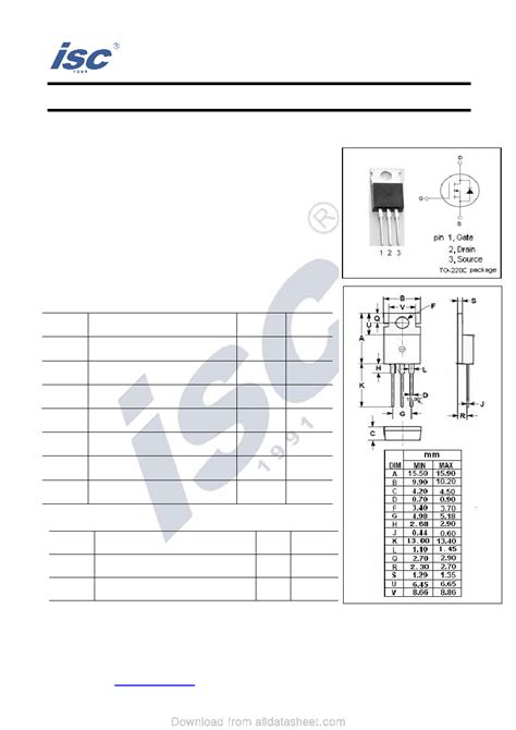 IRF640N Datasheet 1 2 Pages ISC N Channel MOSFET Transistor