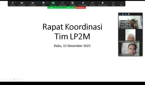 Tim Manajemen LP2M IAIN Manado Adakan Rapat Koordinasi Agenda Akhir