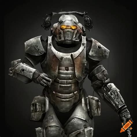 Soldier in power armor dancing with a baby on Craiyon