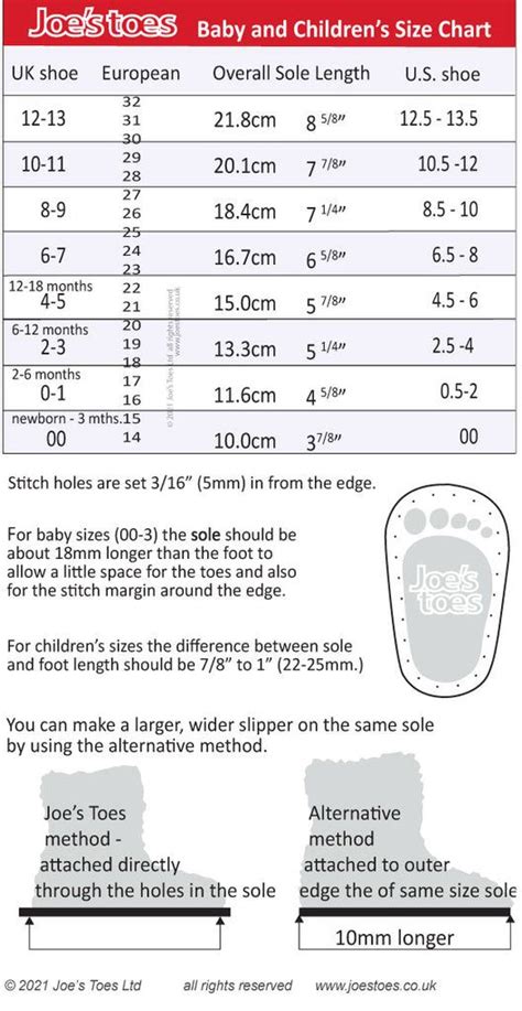 Joes Toes Shoe Size Conversion Chart And Slipper Sizing Guide Joe S