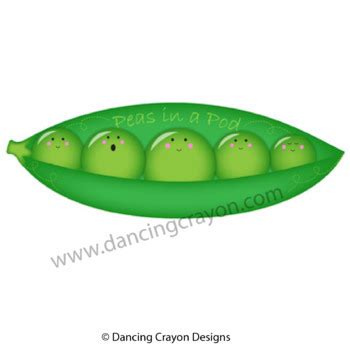 Peas in a Pod - Clip Art Peas in a Peapod by Dancing Crayon Designs